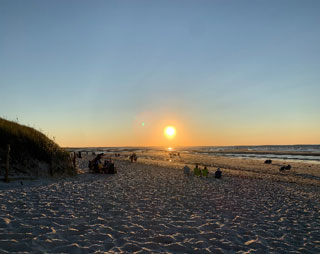 photo of mayflower beach sunset cape cod island