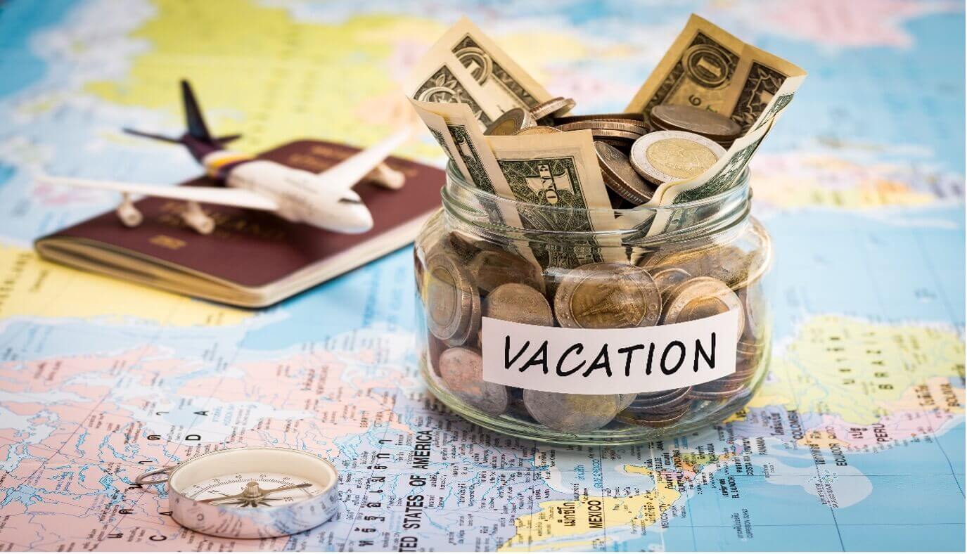 map and jar with money to save for vacation_cape cod on a budget_cape cod vacations