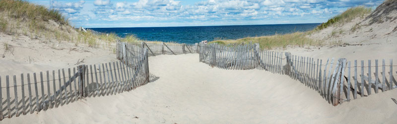 white sand wooden fences beaches cape cod