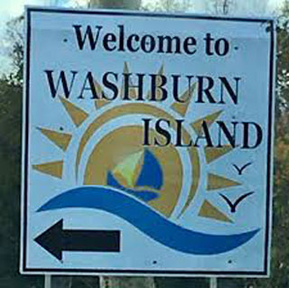 signage welcome to washburn island cape cod