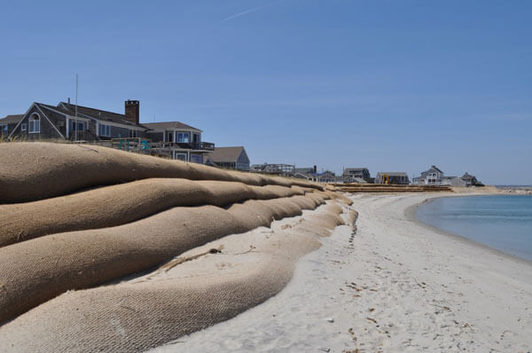 adding sand prevent erosion beachline cape cod island