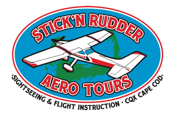 logo stick'n rudder aero tours cape cod island