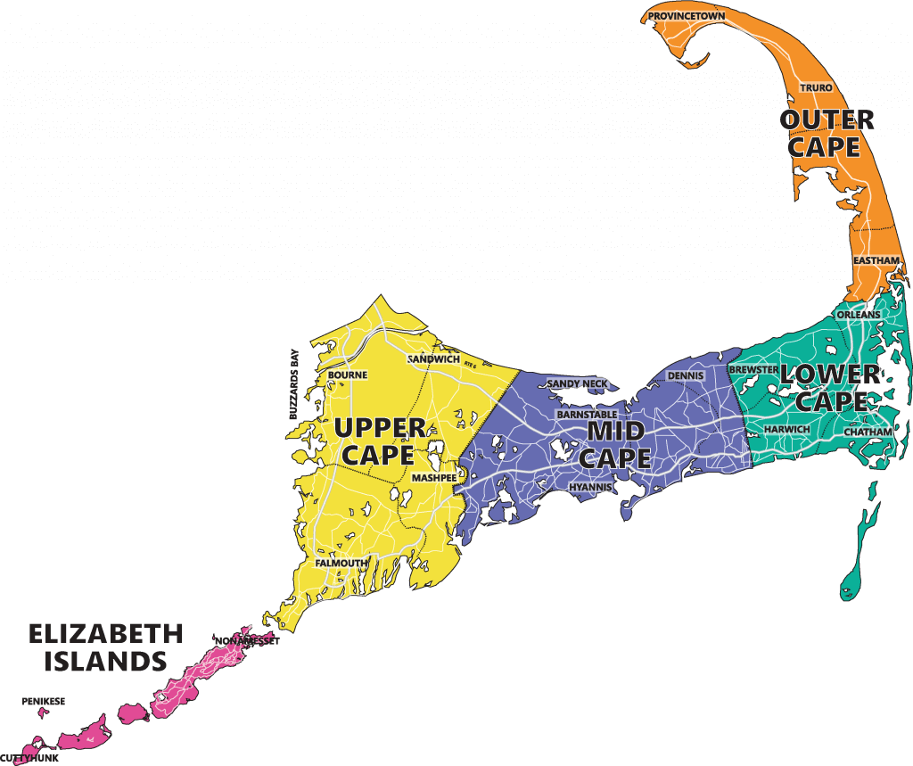 Cape Cod map sized 5 percent larger