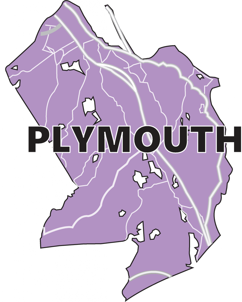 Plymouth map sized 5 percent larger