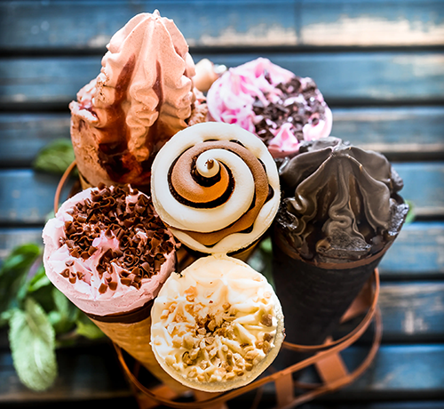 ice cream cone stand