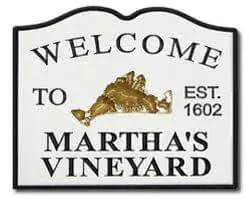 welcome to martha's vineyard sign_west tisbury ma_cape cod tourism