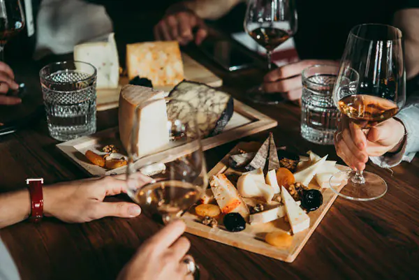 cheese wine tasting served table cape cod island